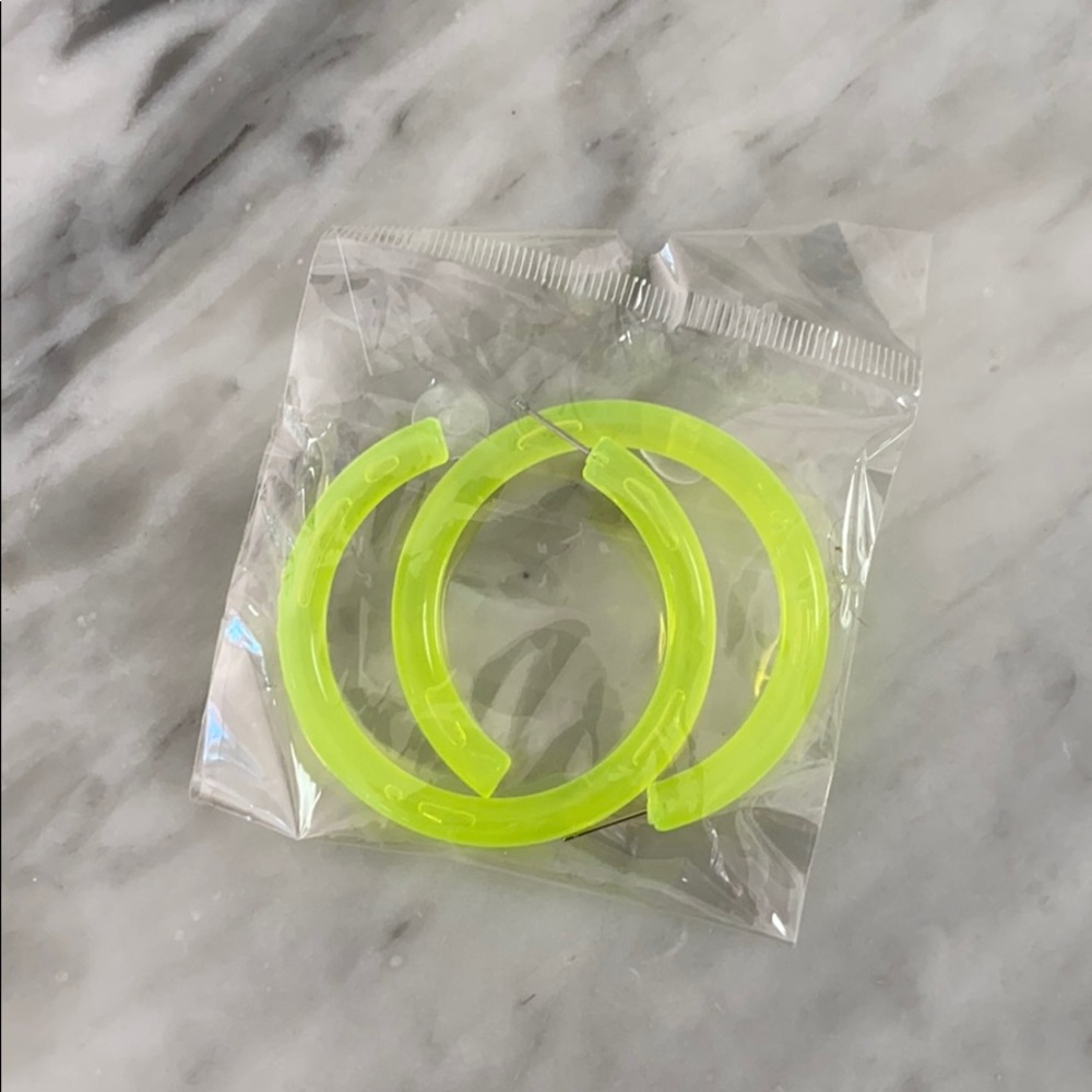 Hoop neon earrings